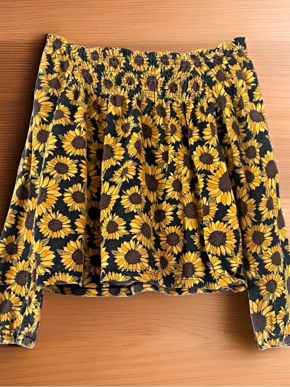 The Children's Place Girls 5T Off-Shoulder Smocked Floral Peasant Blouse